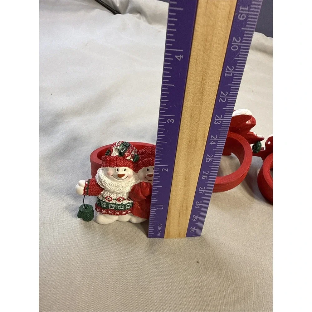 Hallmark Mitford Snowmen Napkin Rings Set of 4 Christmas Holiday Table Decor